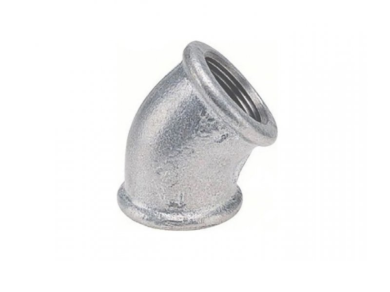 Galvaniz - Siyah 45° Dirsek
